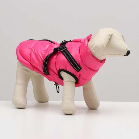 Куртка для собак Sima-Land со шлейкой розовая