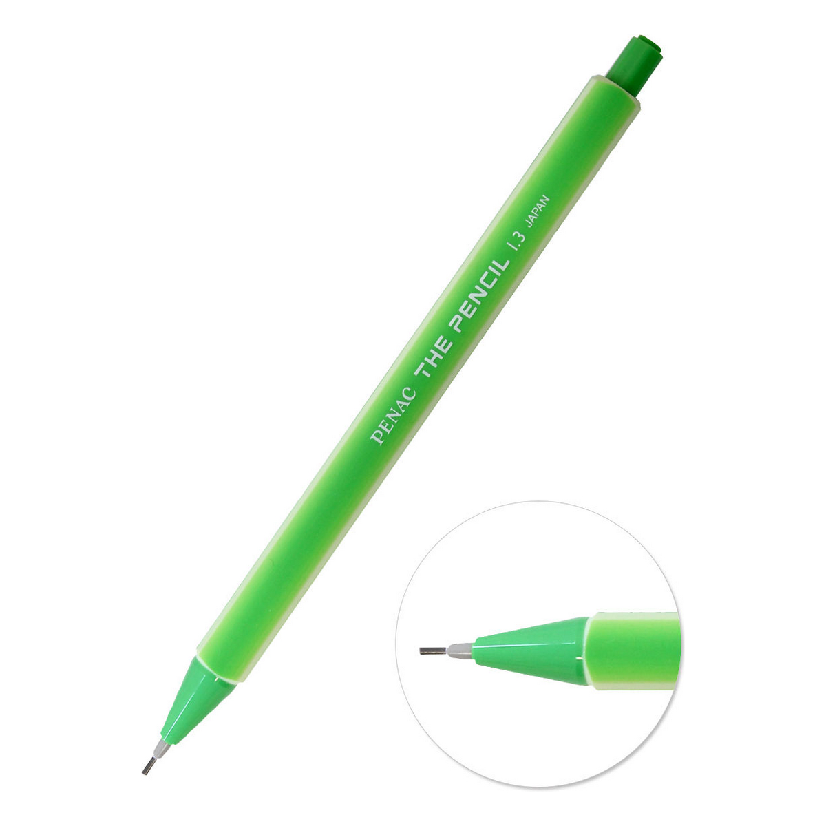 Карандаш механический PENAC The Pencil 1.3мм зелёный SA2003-21 - фото 6