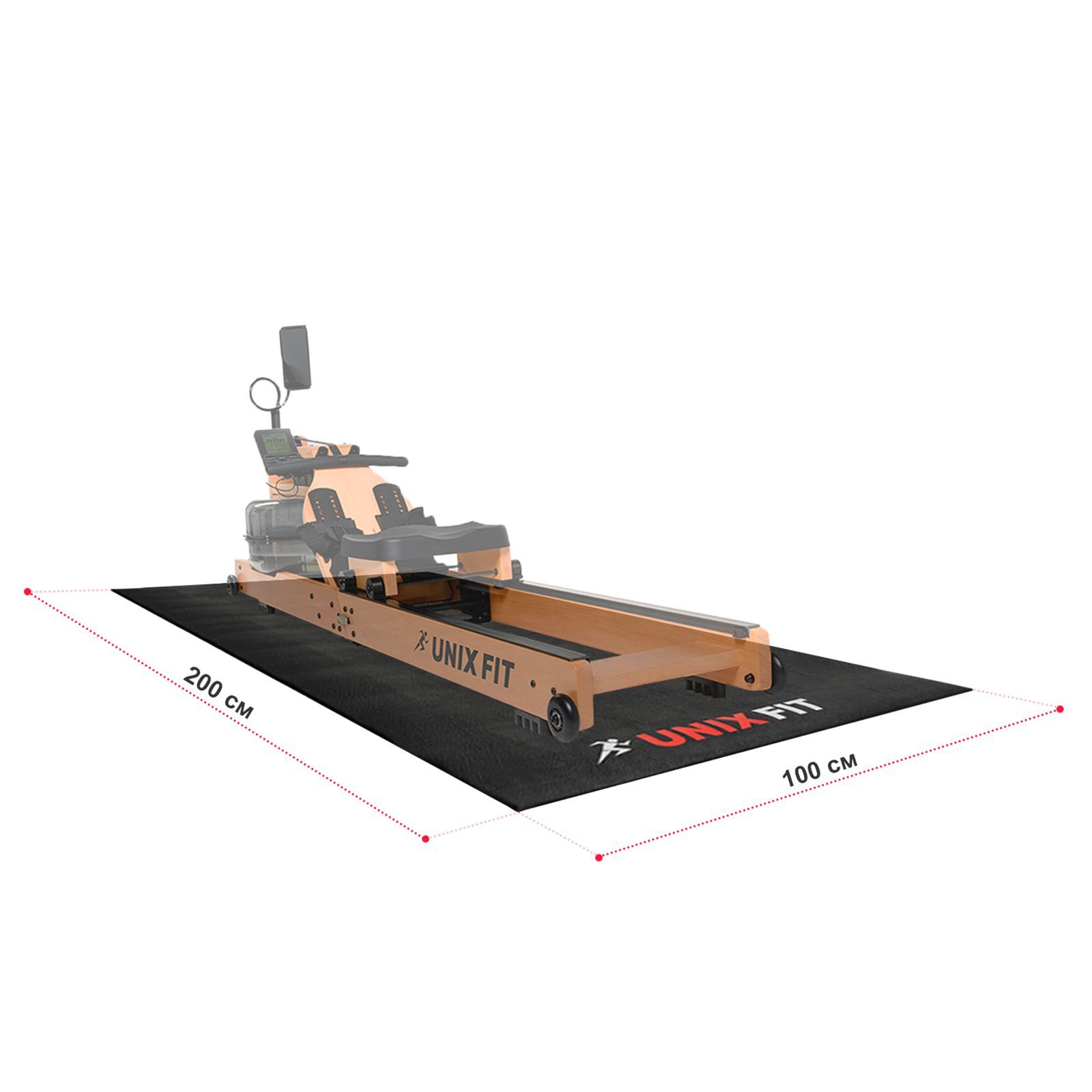 Коврик для кардиотренажеров UNIX Fit 200x100x0,6 см - фото 3