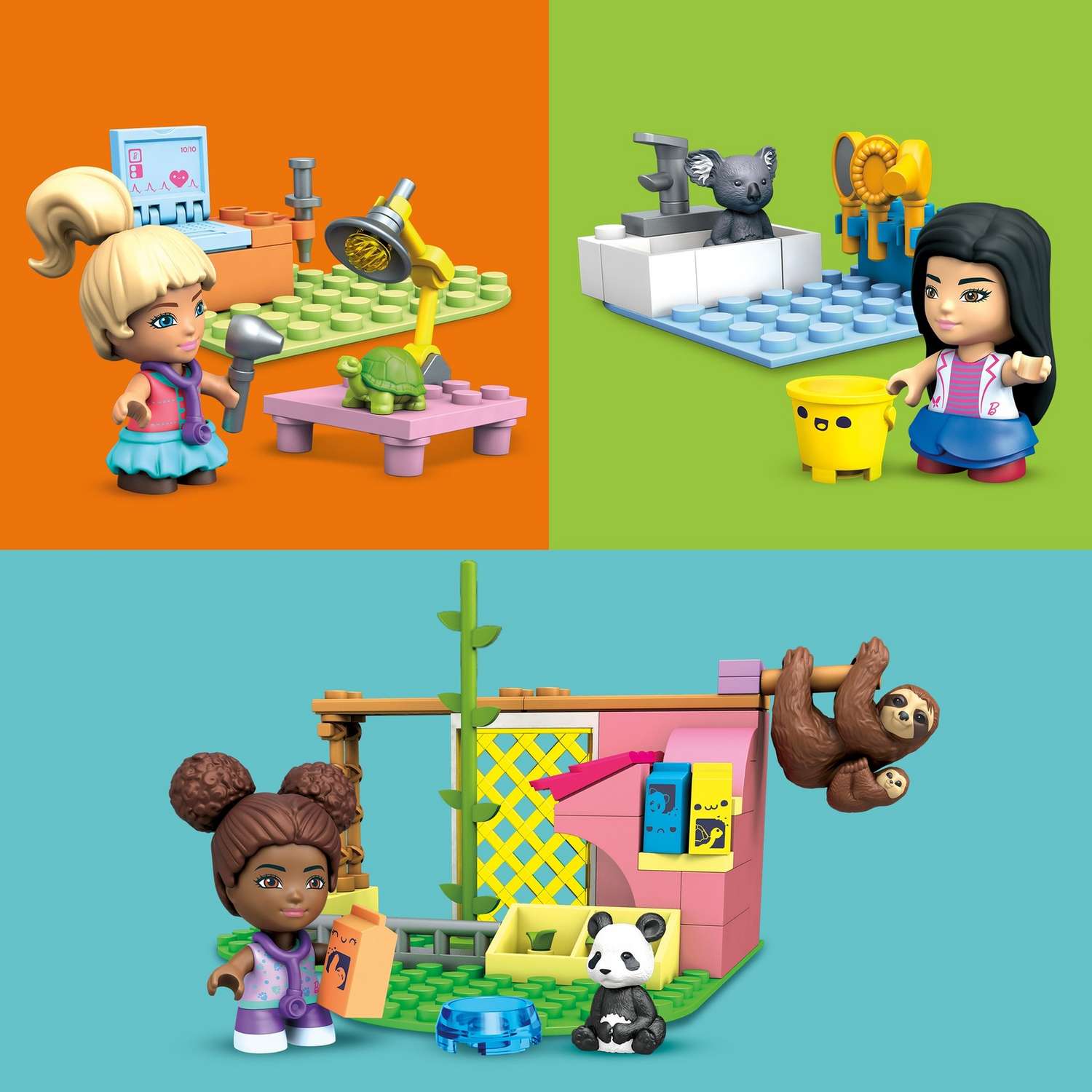 Конструктор Mega Construx Barbie Салон для животных блочный - фото 6