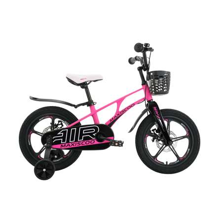 Детский двухколесный велосипед Maxiscoo Airделюкс плюс 16 розовый матовый