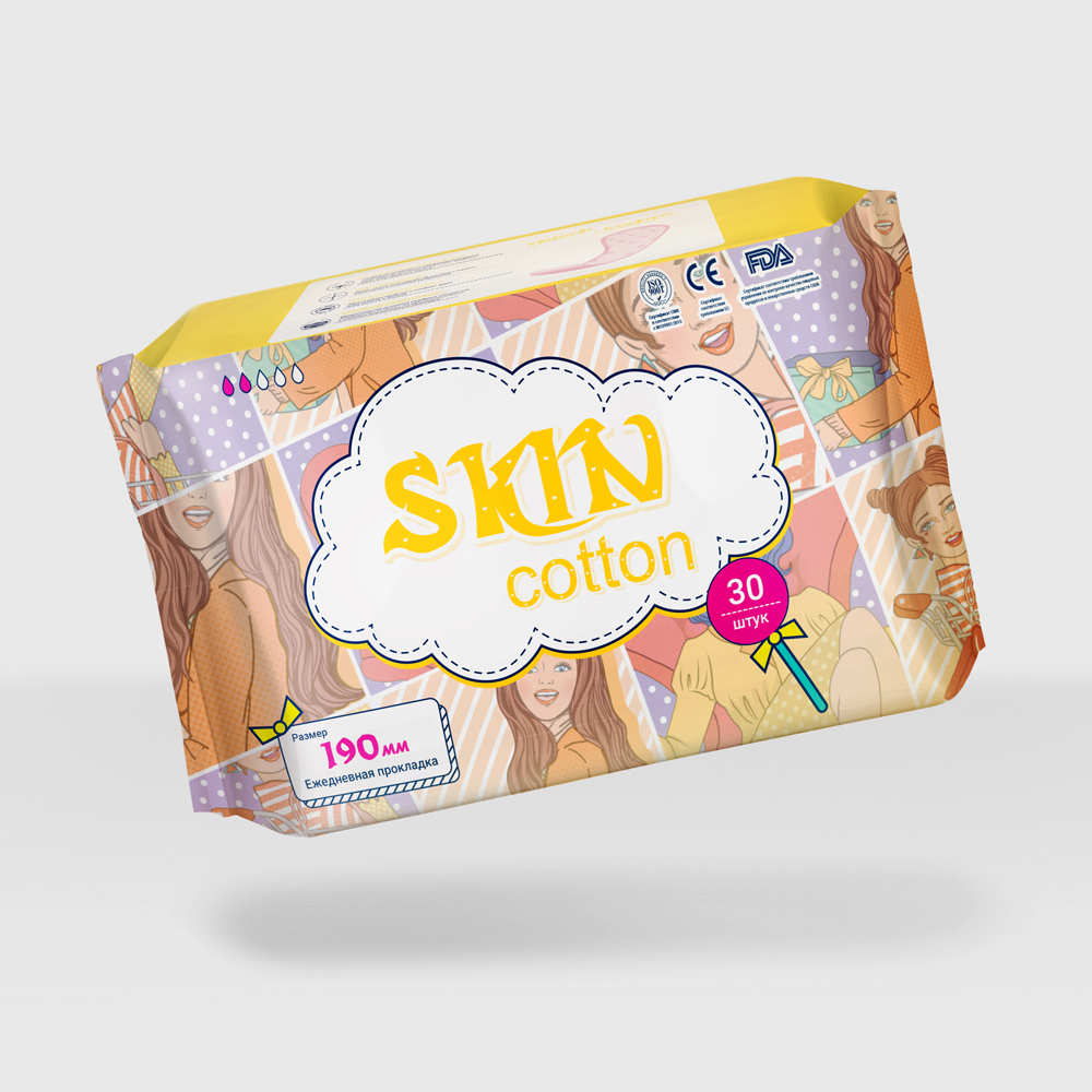 Ежедневные прокладки SKIN COTTON 30 шт