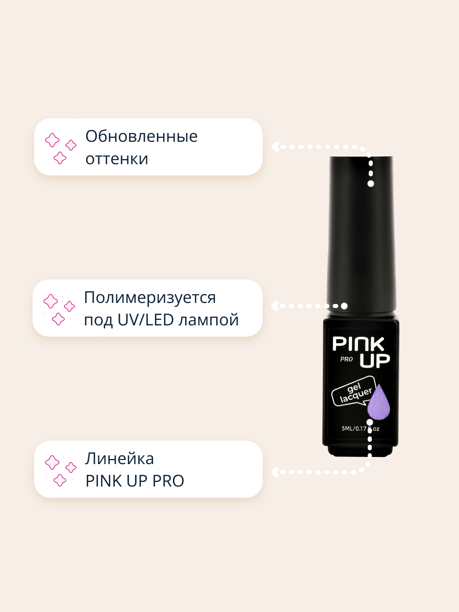 Гель-лак для ногтей Pink Up uv/led тон 13 5 мл - фото 2