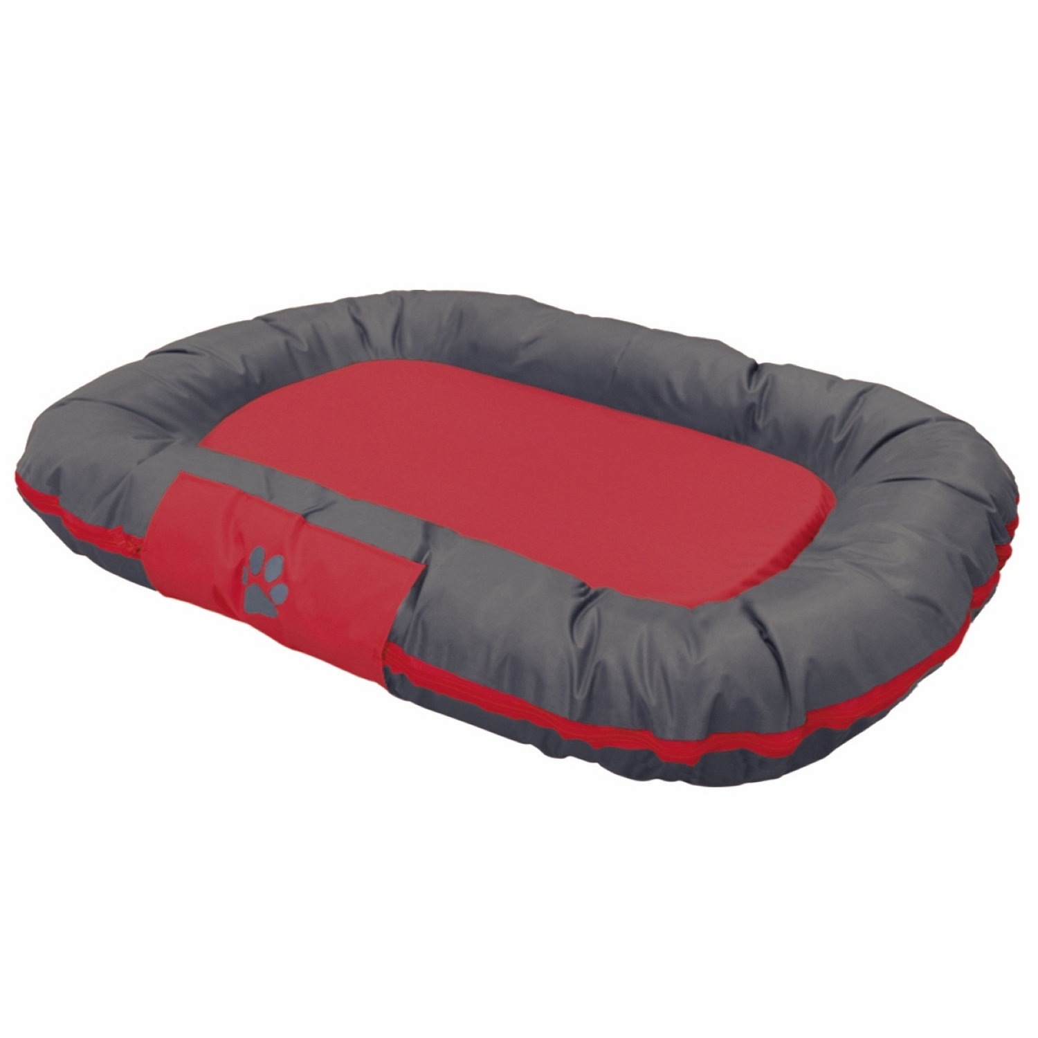 Лежак для животных Nobby Reno средний Серый-Красный 92х68х11 см - фото 1
