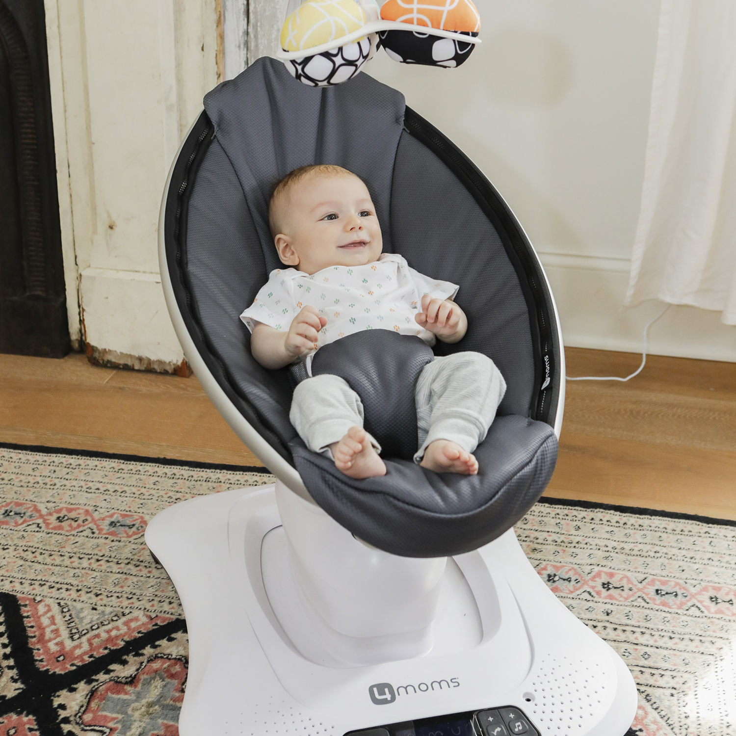 Кресло-качалка 4Moms MamaRoo 4.0 Графитовый меланж - фото 15