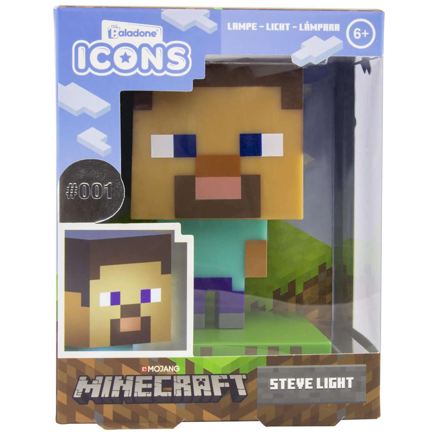 Светильник PALADONE Minecraft Steve Icon Light V2 PP6594MCFV2 - фото 3