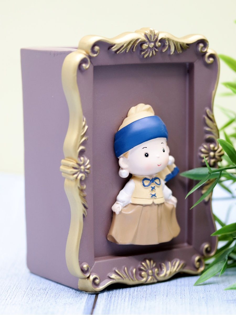 Подставка для канцелярии iLikeGift Girl with a pearl earring brown - фото 3