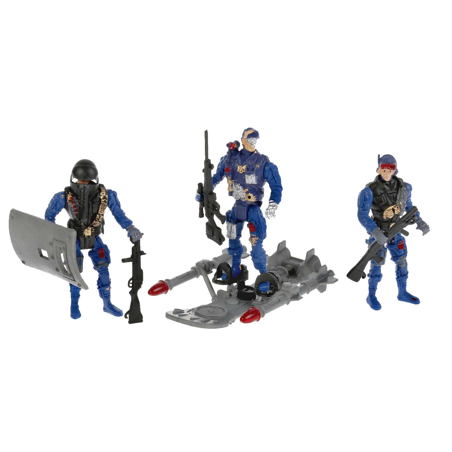 Набор игровой Играем вместе Полиция солдатики с оружием 10 предметов 295545 - фото 1