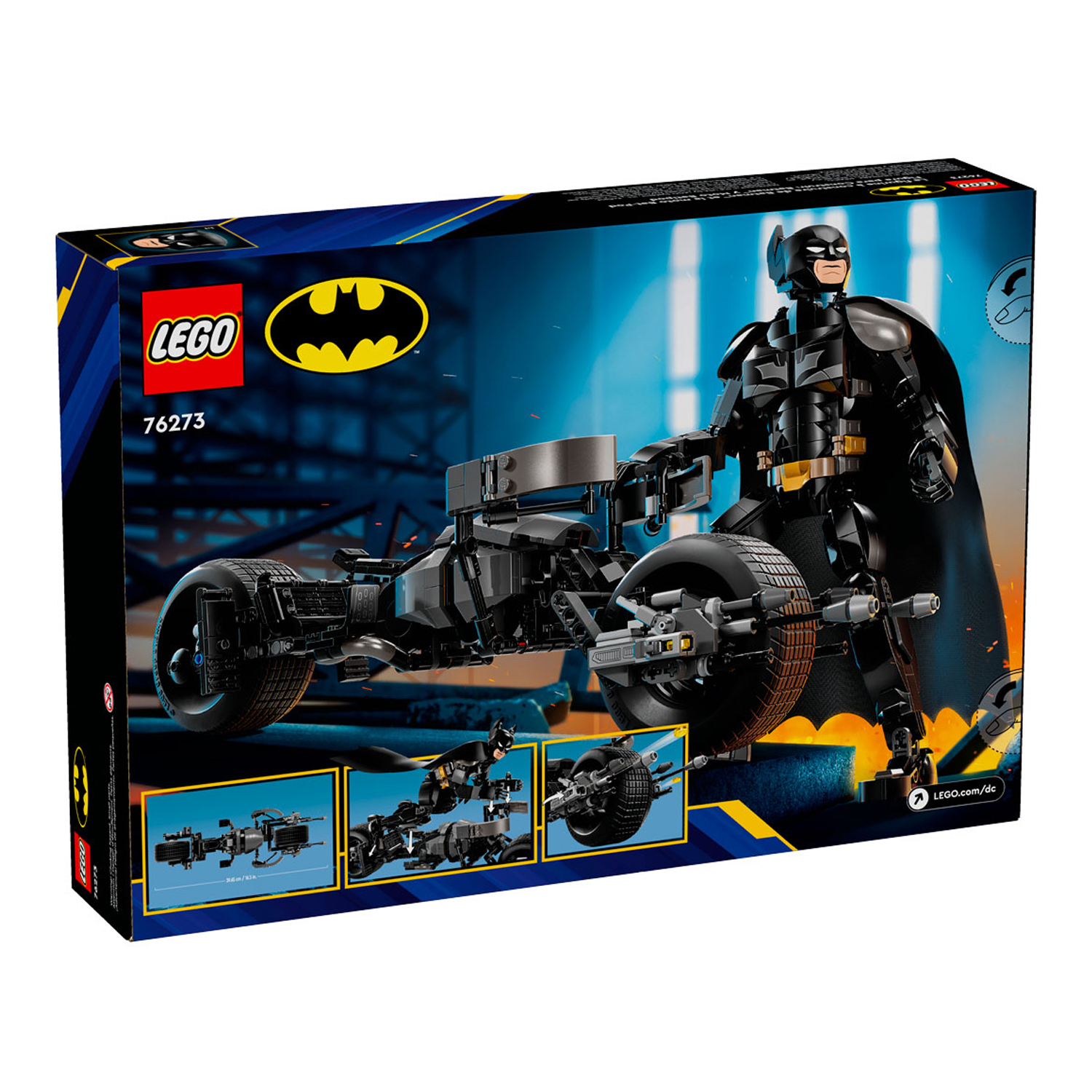 Конструктор детский LEGO DC Фигурка Бэтмена и бэтцикл - фото 9