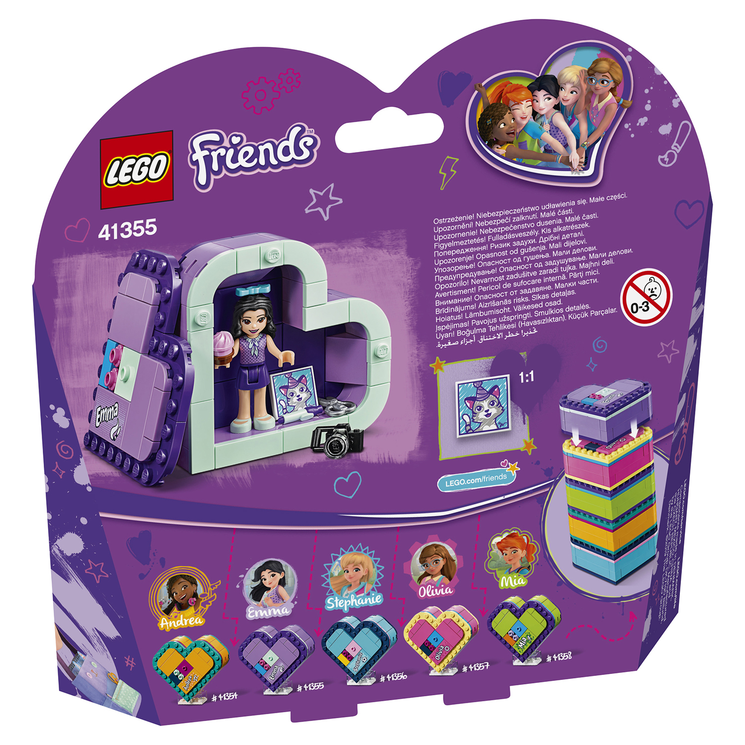 Конструктор LEGO Friends Шкатулка-сердечко Эммы 41355 - фото 3