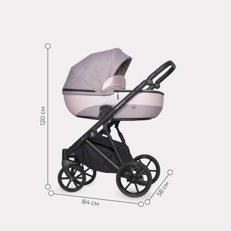 Коляска 3в1 Riko Nano Pro Pearl Pink Жемо-Роз