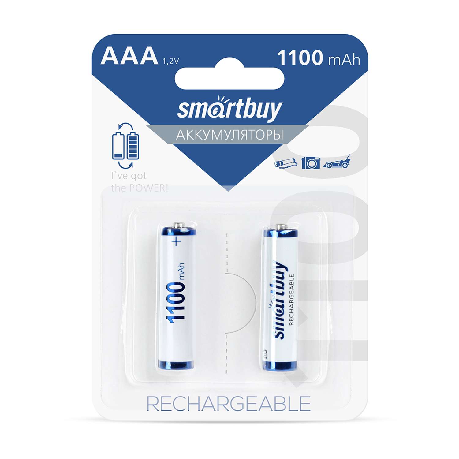Аккумулятор Smartbuy NiMh 1100 mAh R03 - 2 шт. в упаковке - фото 1