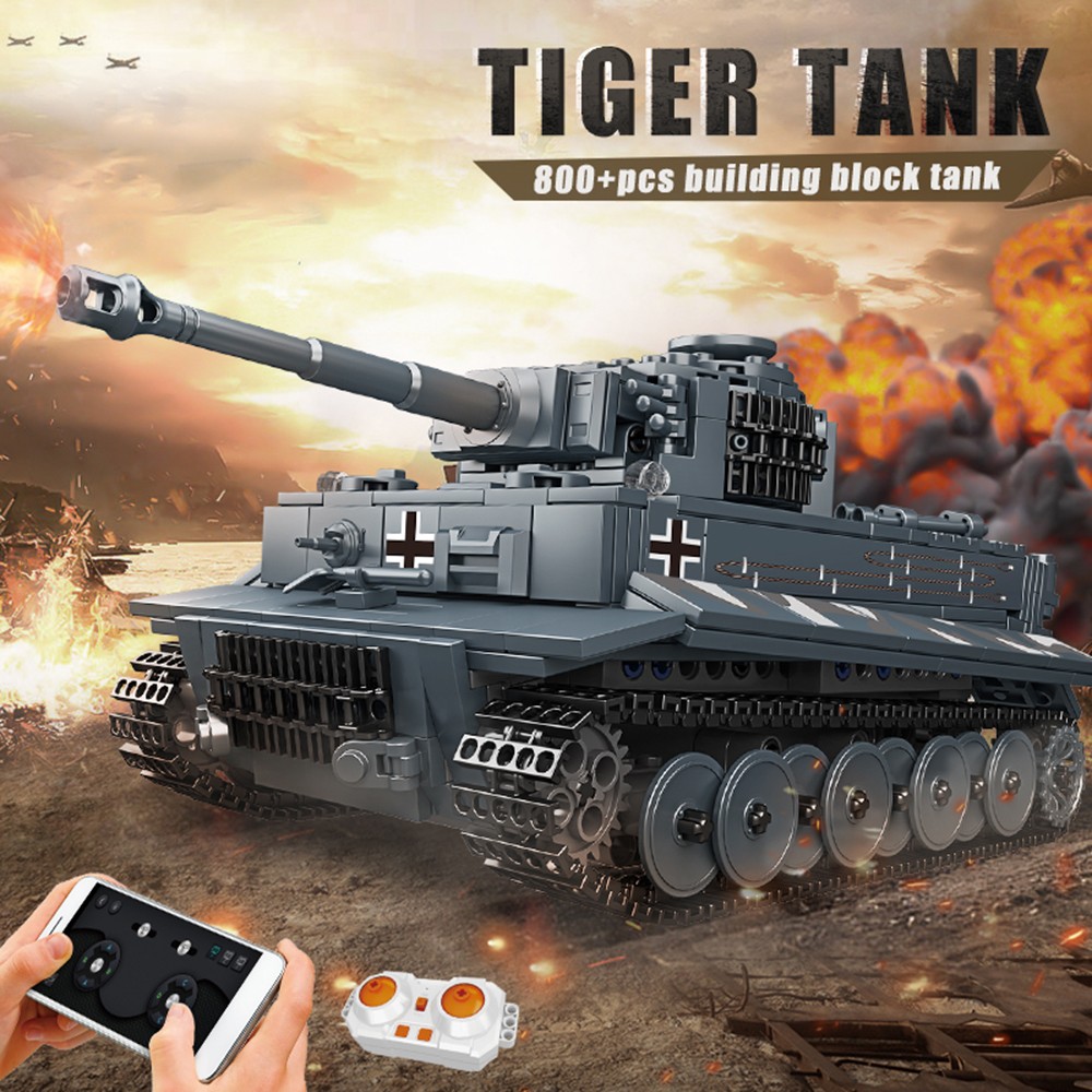 Конструктор-танк c ДУ Тигр H (800 деталей) Tank Mould King 20014