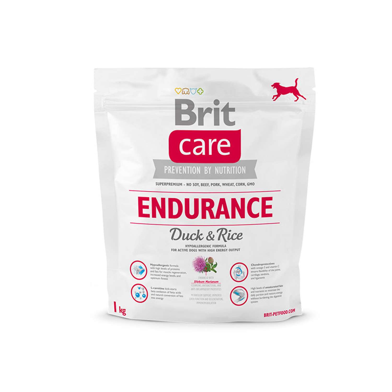 Корм для собак Brit Care 3кг для всех пород ведущих активный образ жизни сухой с уткой и рисом - фото 1