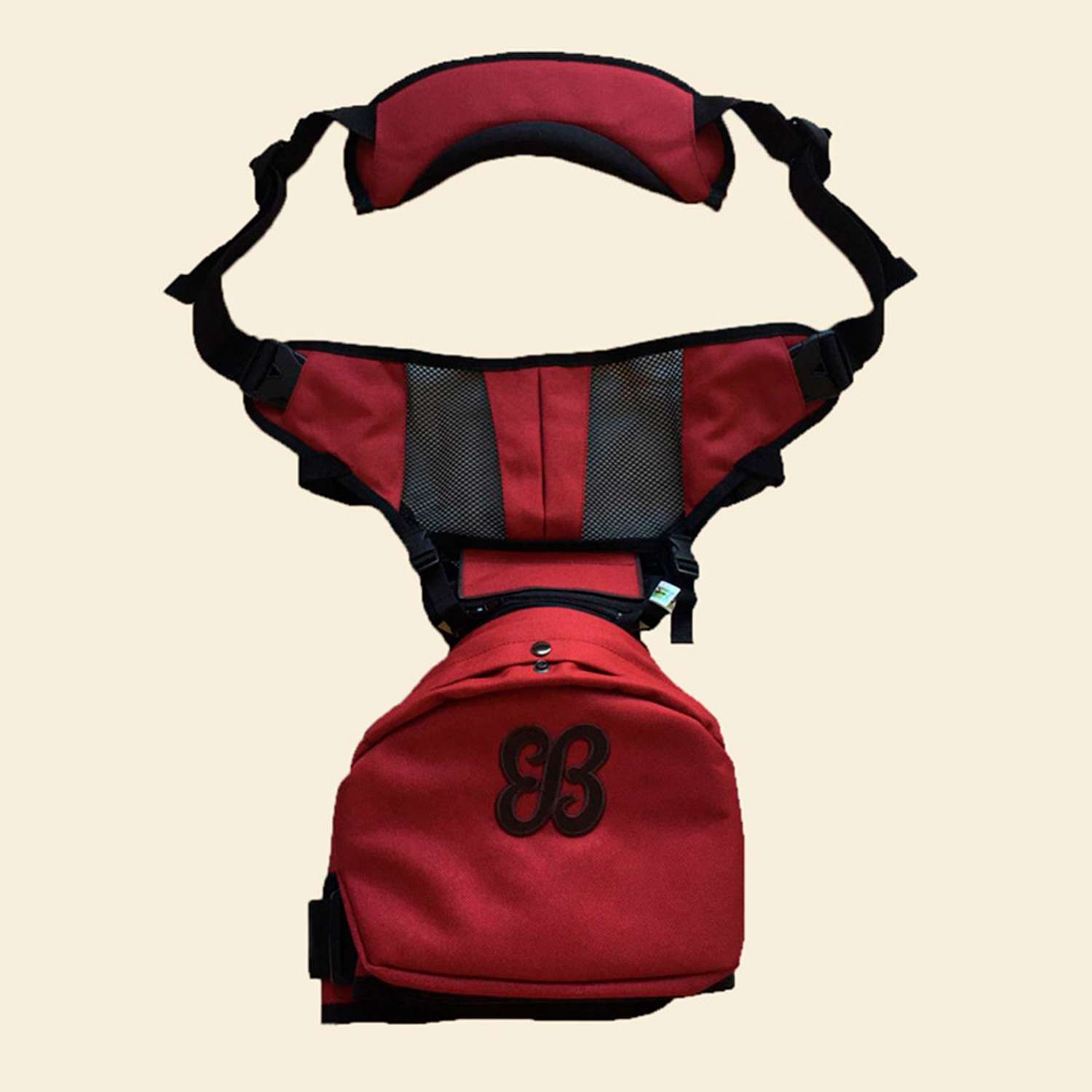 Хипсит Sinbii с карманом и со спинкой на 1 лямке бордовый - фото 1