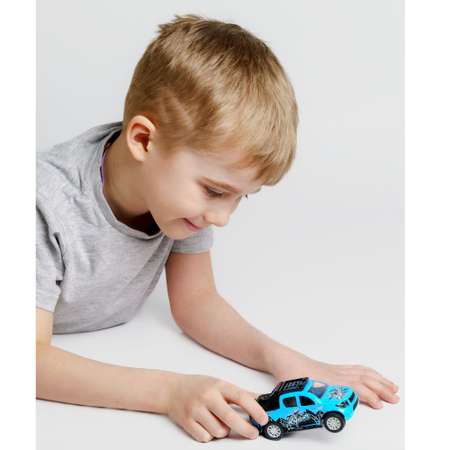 Машинка AUTOGRAND Pickup синяя детская металлическая с инерционным механизмом развивающая крутая 12 см