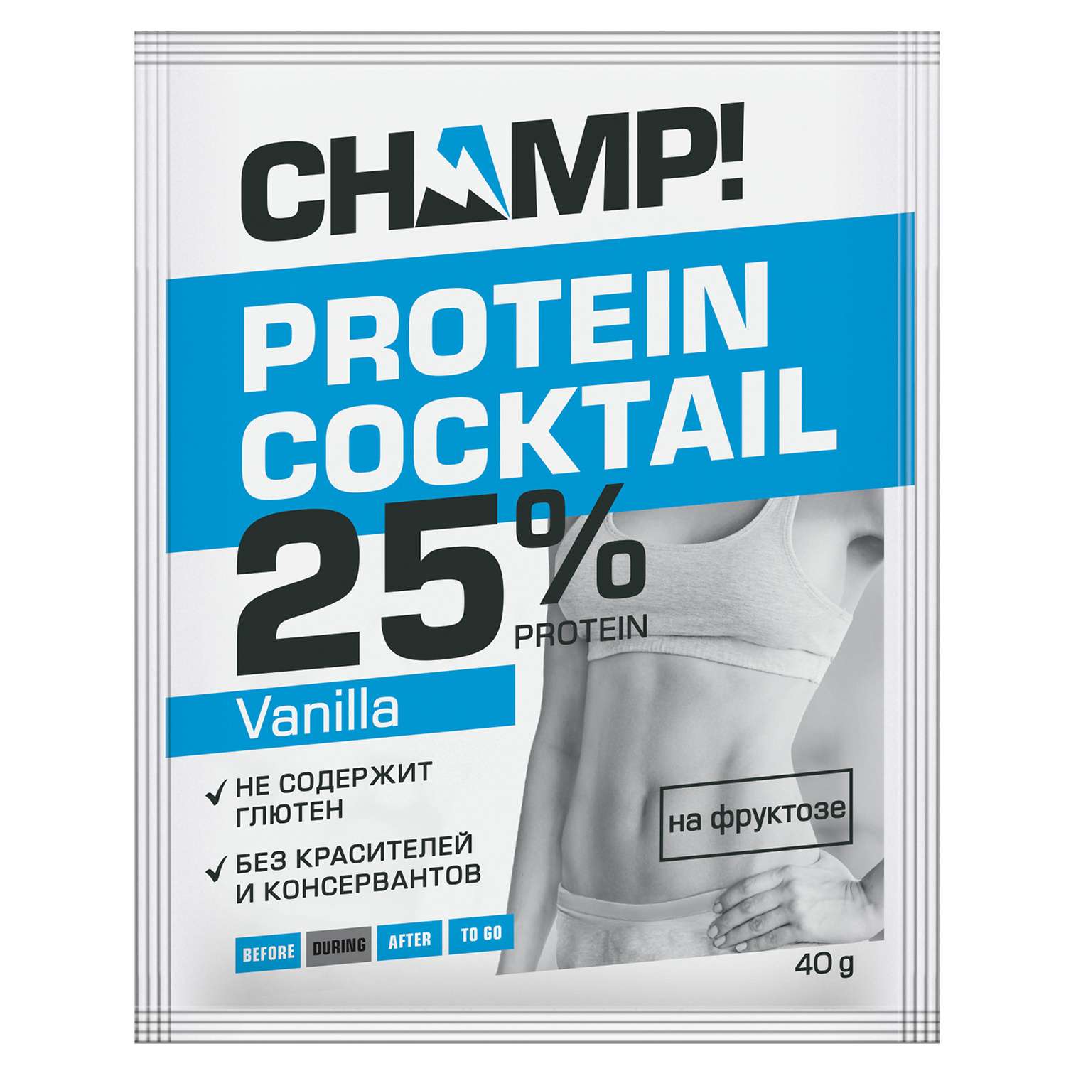Коктейль Леовит Champ протеиновый ванильный 40г - фото 1