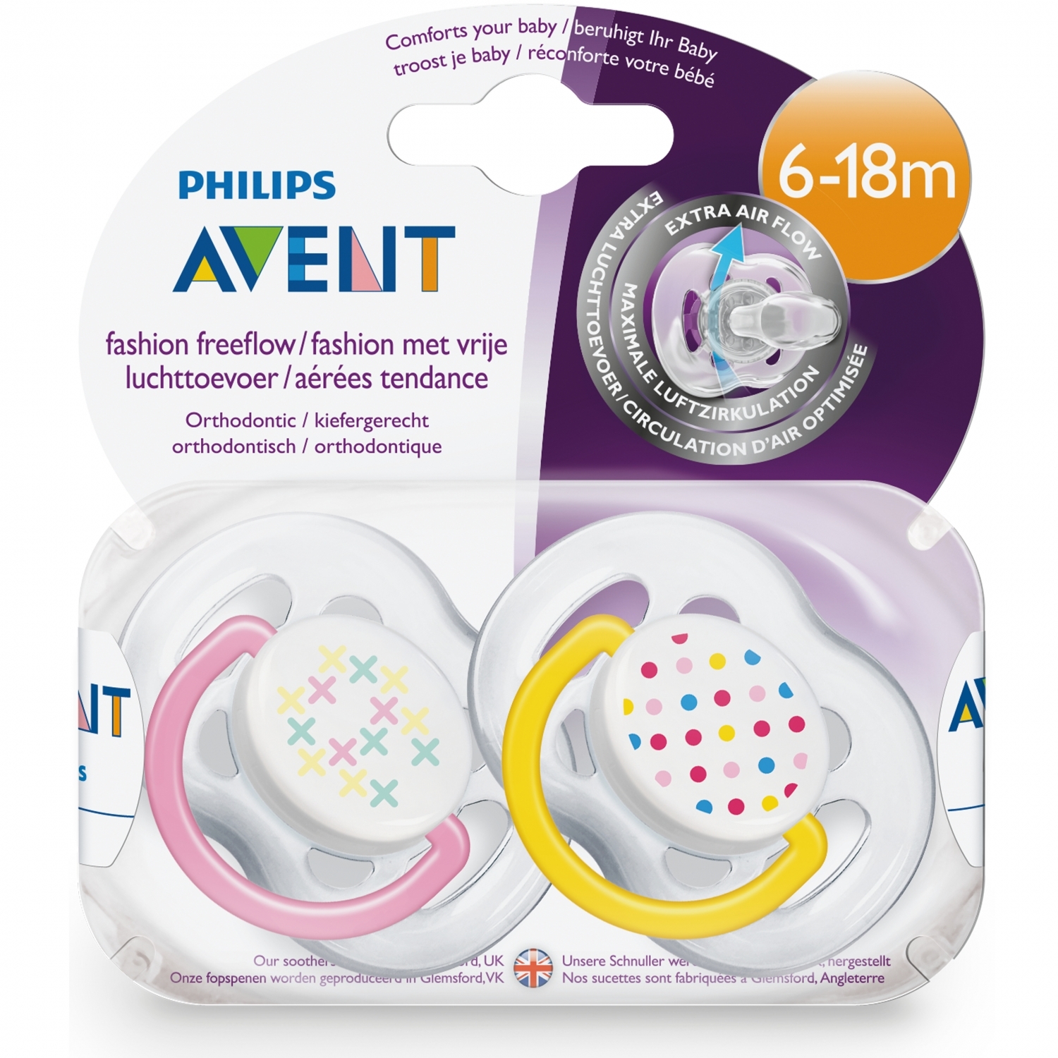 Пустышка Philips Avent для девочек 2 шт c 6-18 месяцев - фото 4