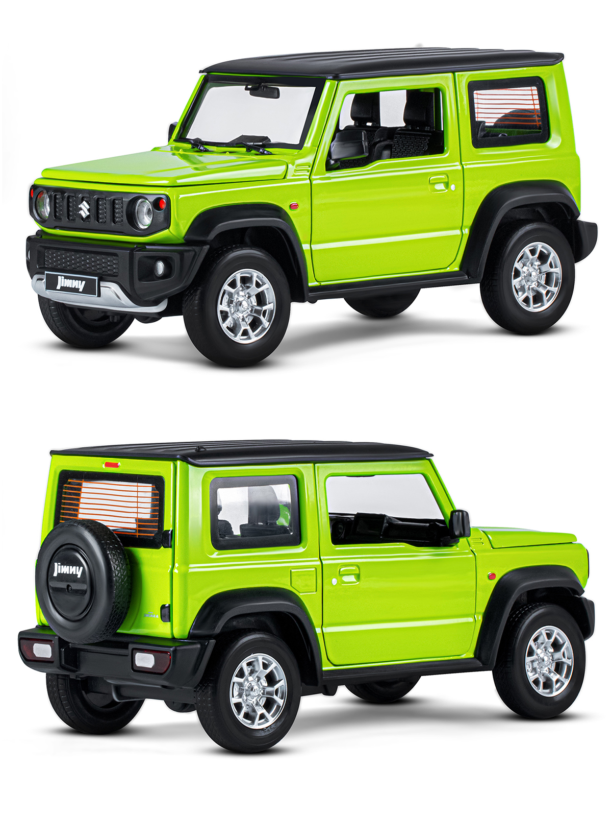 Внедорожник АВТОпанорама Suzuki Jimny 1:18 зеленый JB1251508 - фото 8