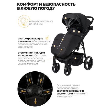 Коляска прогулочная JOVOLA ELECTRA черный