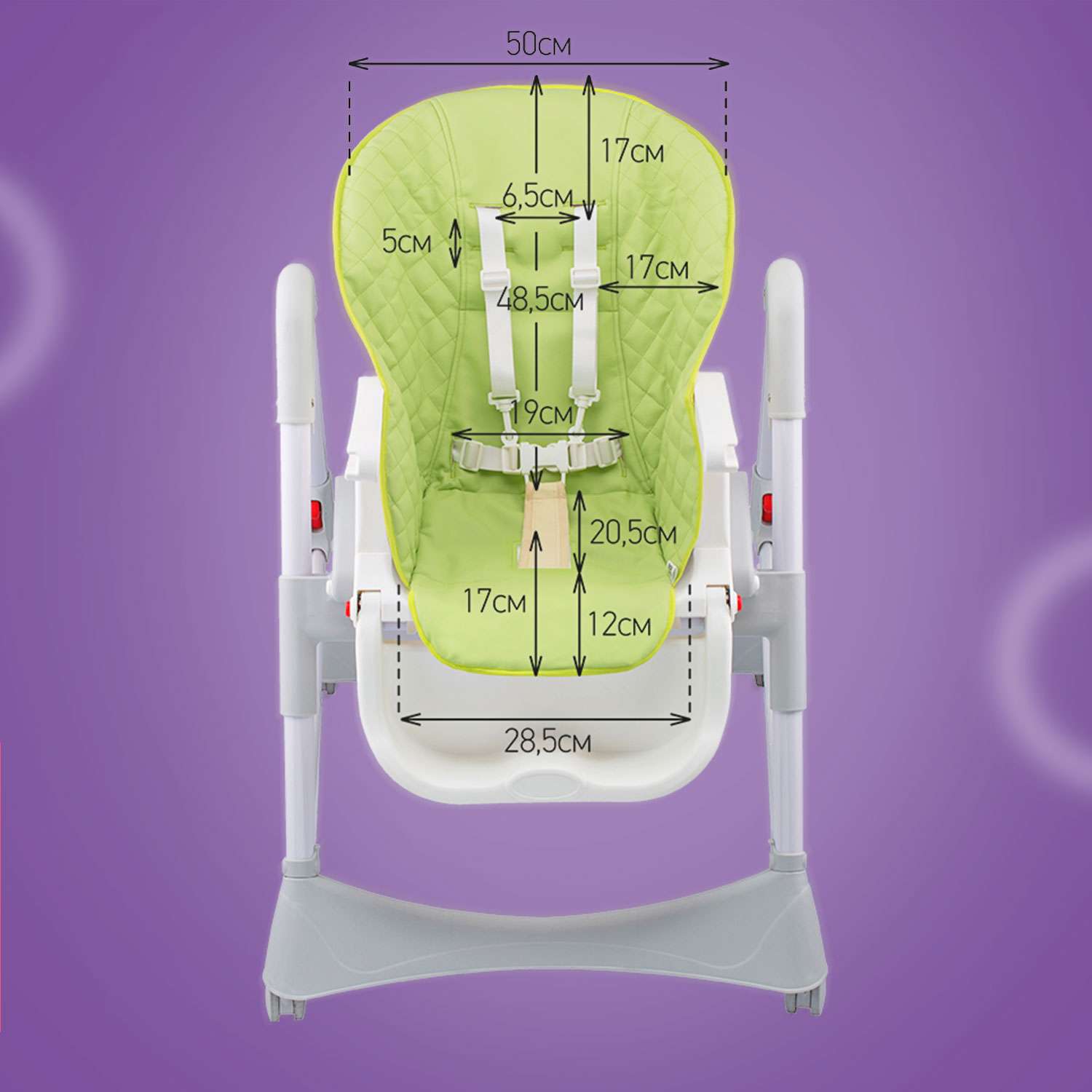 Чехол универсальный ROXY-KIDS на детский стульчик для кормления зеленый - фото 5