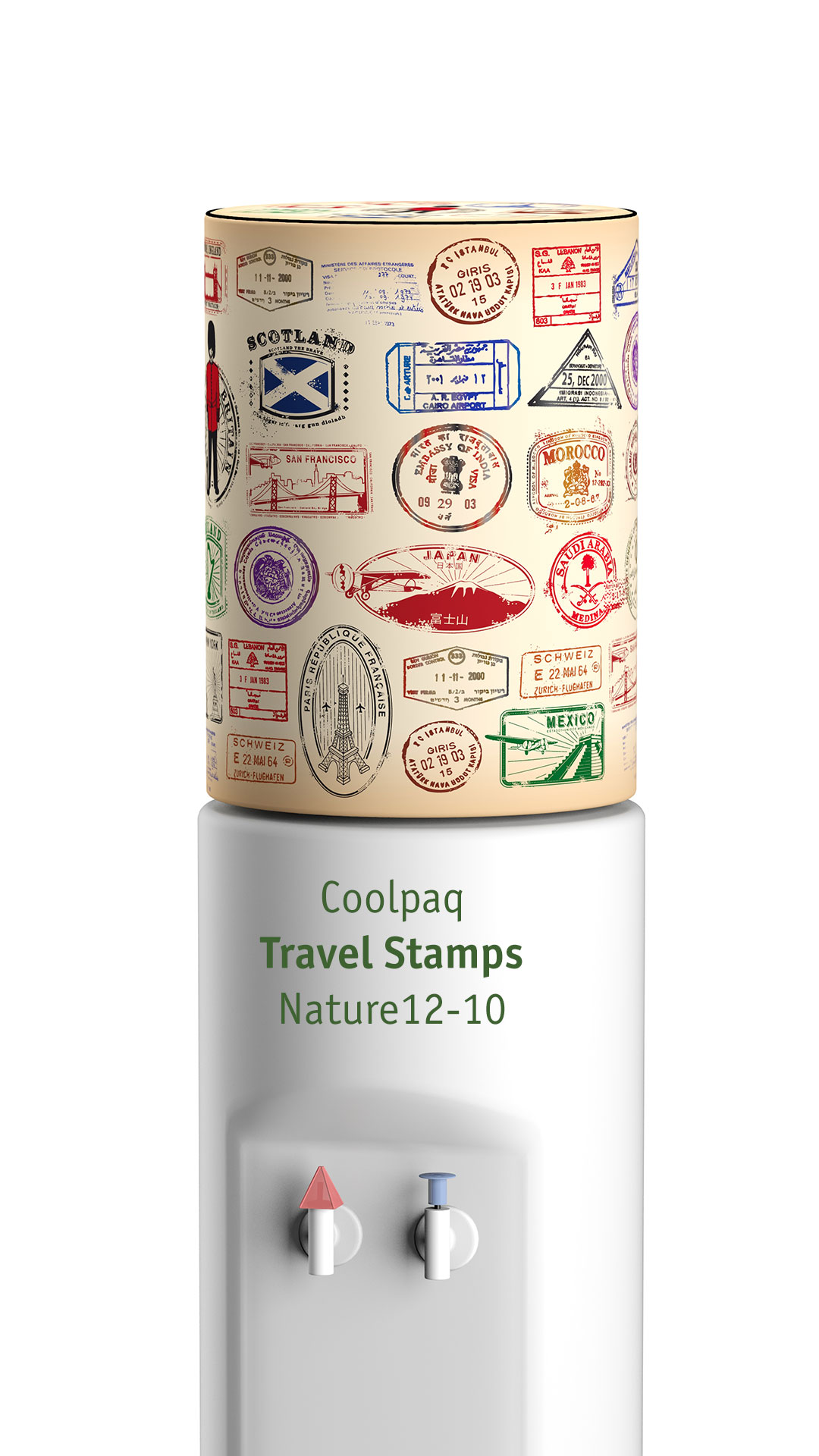 Чехол на бутыль 19л Coolpaq Travel Stamps - фото 3