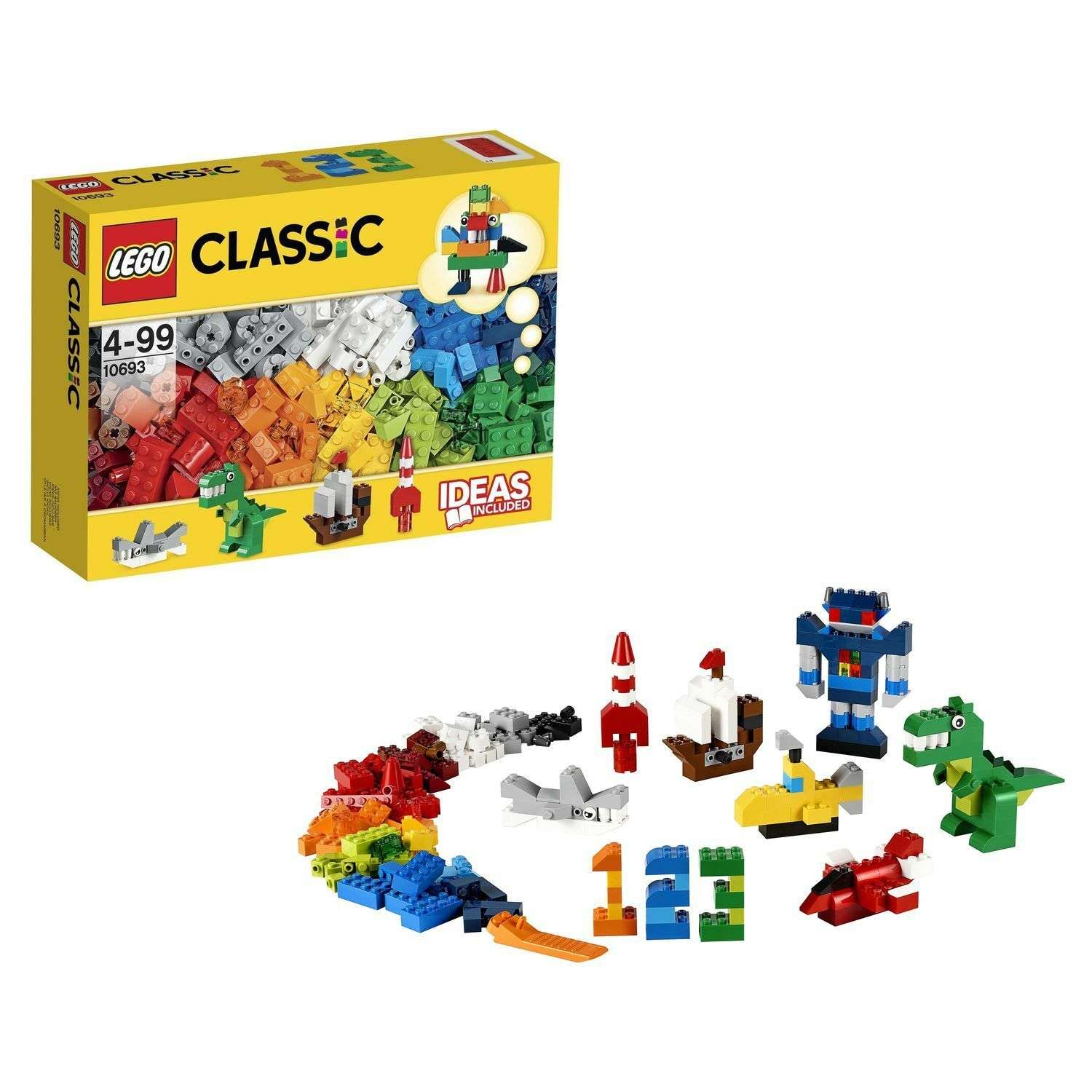 Конструктор LEGO Classic Дополнение к набору для творчества – яркие цвета (10693) - фото 1