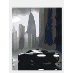 Картина по номерам 50х40 Selfica Чёрный автомобиль
