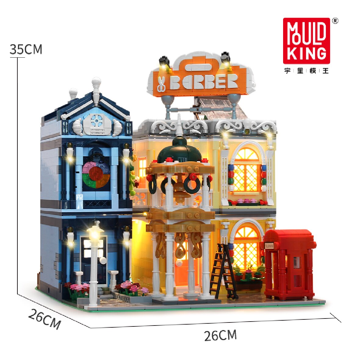 Игрушки Mould King Конструктор Mould King 16031 Парикмахерская Barber Shop с подсветкой - фото 3