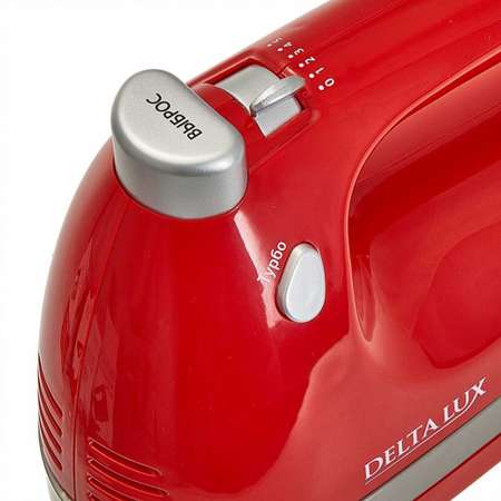 Миксеры Delta Lux DE-7705 красный 700 Вт 4 насадки 5 скоростных режимов