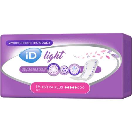 Прокладки урологические iD LIGHT Extra plus 16 шт.