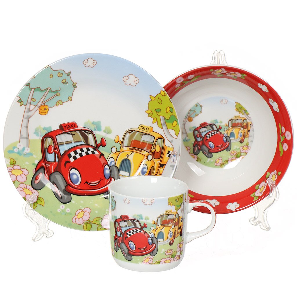 Набор детской посуды Daniks Гонки 3 предмета керамика С390 - фото 1