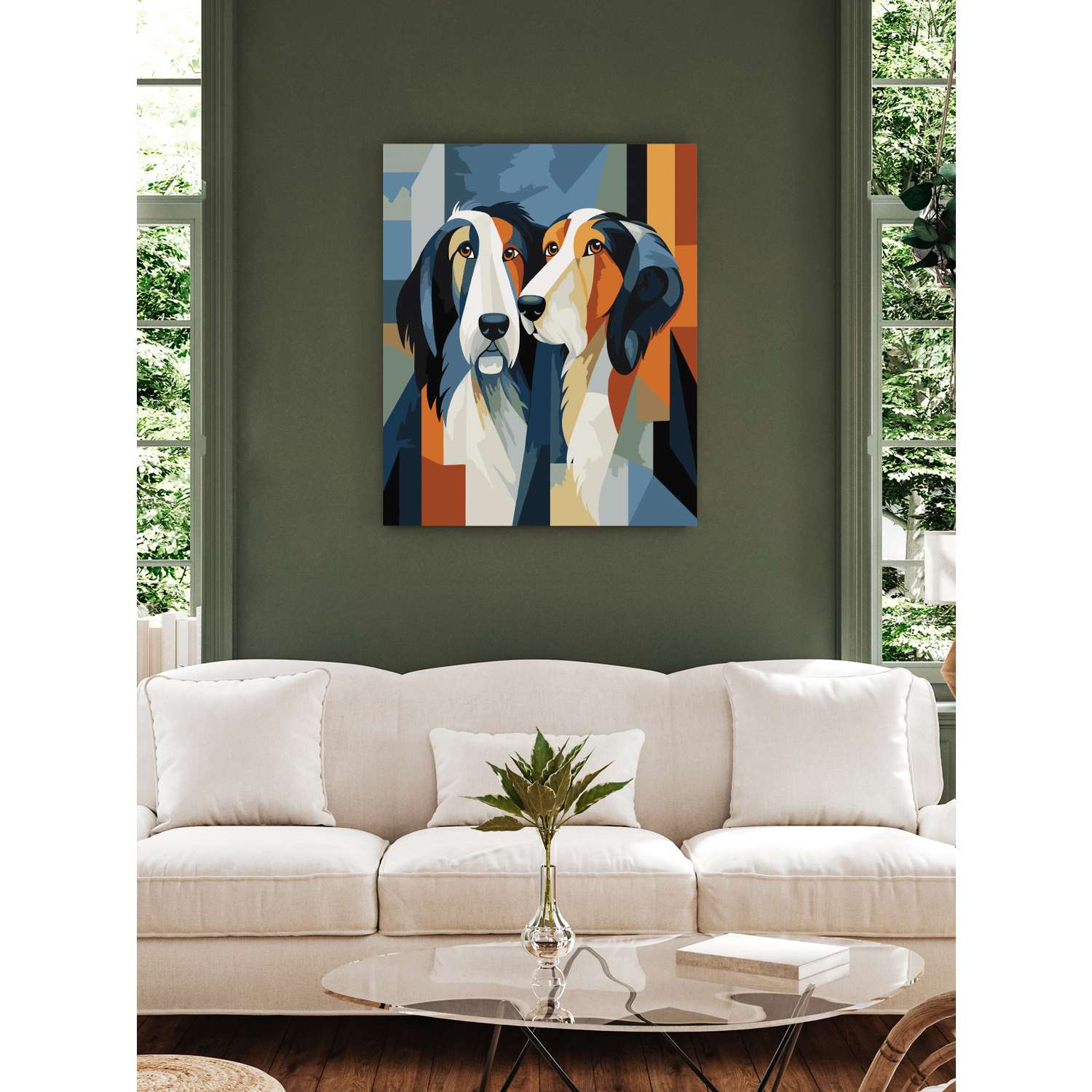 Картина по номерам Art sensation холст на подрамнике 40х50 см Арт собаки - фото 3