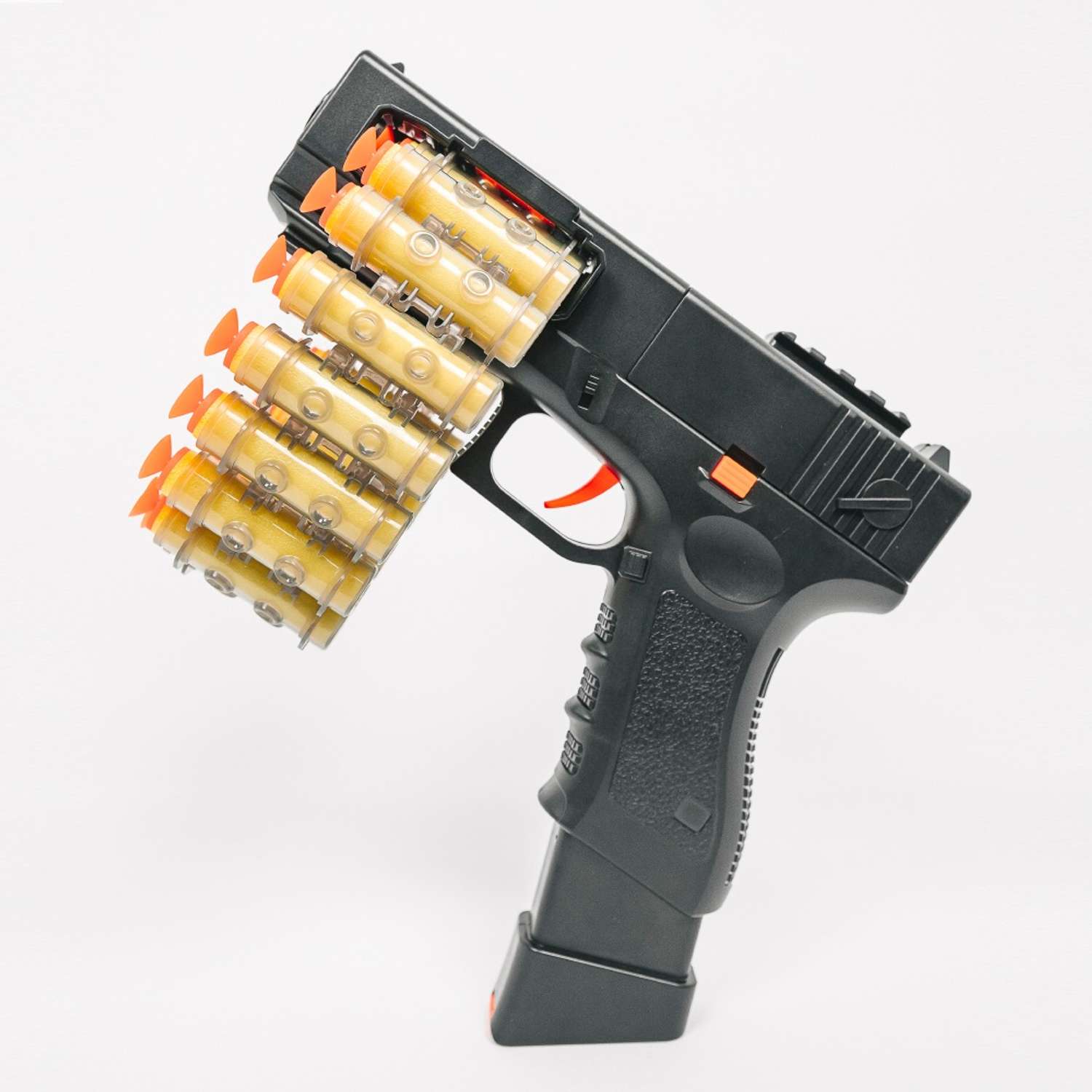 Пистолет детский игрушечный HITMAN GUN автоматический с пульками и дополнительные боеприпасы - фото 13