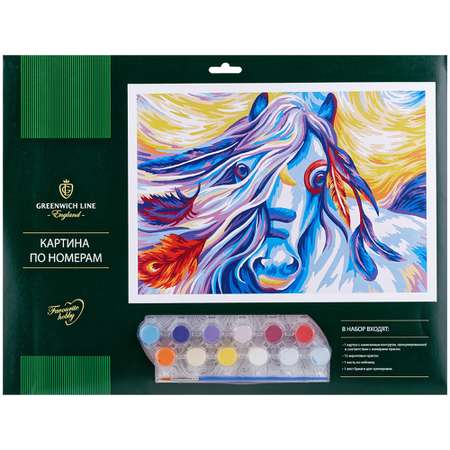 Картина по номерам Greenwich Line Сказочная лошадь A3 с акриловыми красками