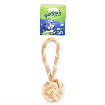 Игрушка для собак Pet Star Мяч с веревкой Бежевый