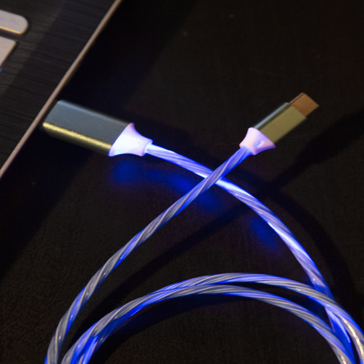 Дата-кабель RedLine LED USB - TYPE-C синий - фото 4