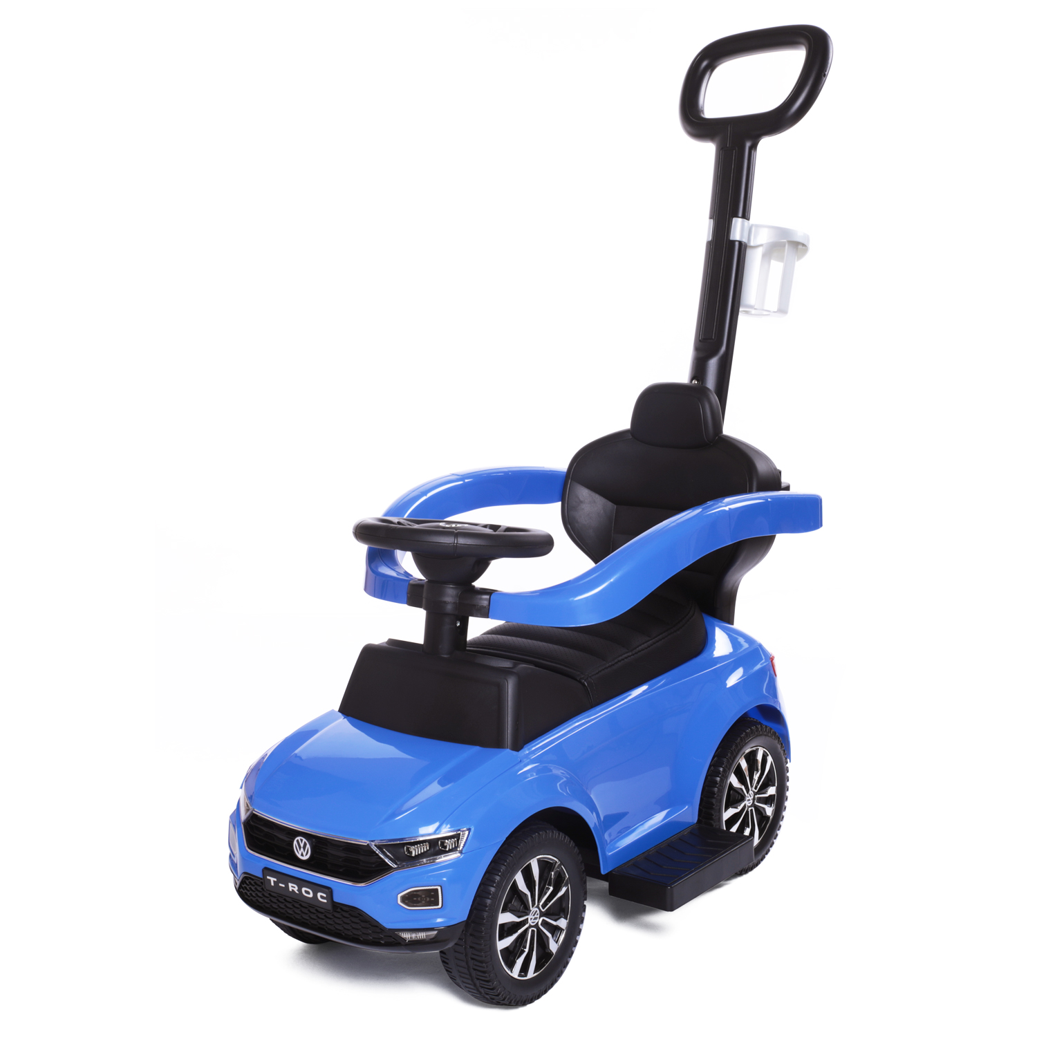 Каталка BabyCare T-ROC кожаное сиденье синий - фото 1