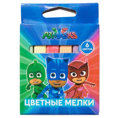 Мелки Росмэн PJ Masks 6цветов 34097