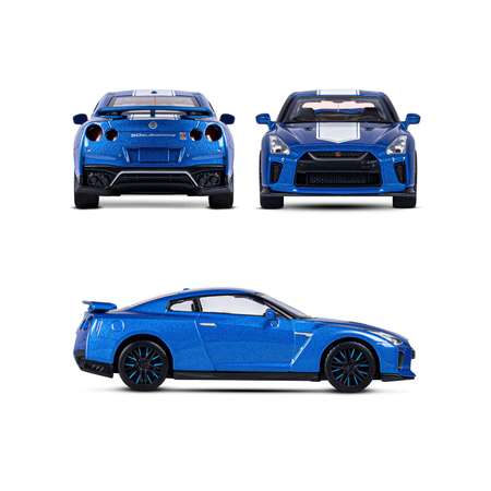 Машинка металлическая АВТОпанорама игрушка детская 1:32 Nissan GT-R R35 синий инерционная