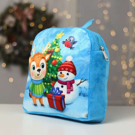 Рюкзак Milo Toys детский «Олень и снеговик» 27х29 см