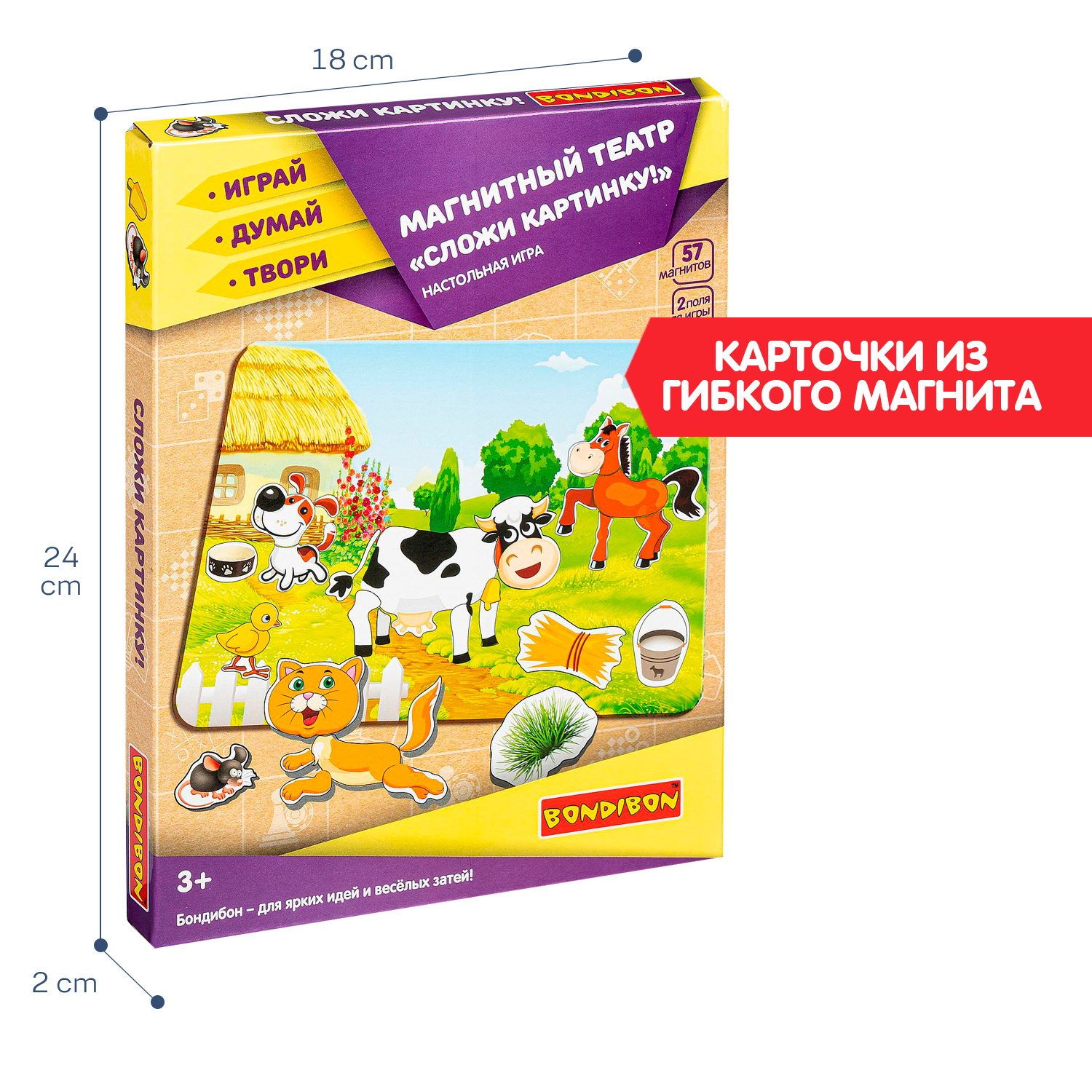 Игра настольная BONDIBON Магнитный театр Сложи картинку - фото 6