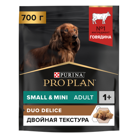 Корм для собак PRO PLAN Duo delice мелких и карликовых пород говядина с рисом 700г