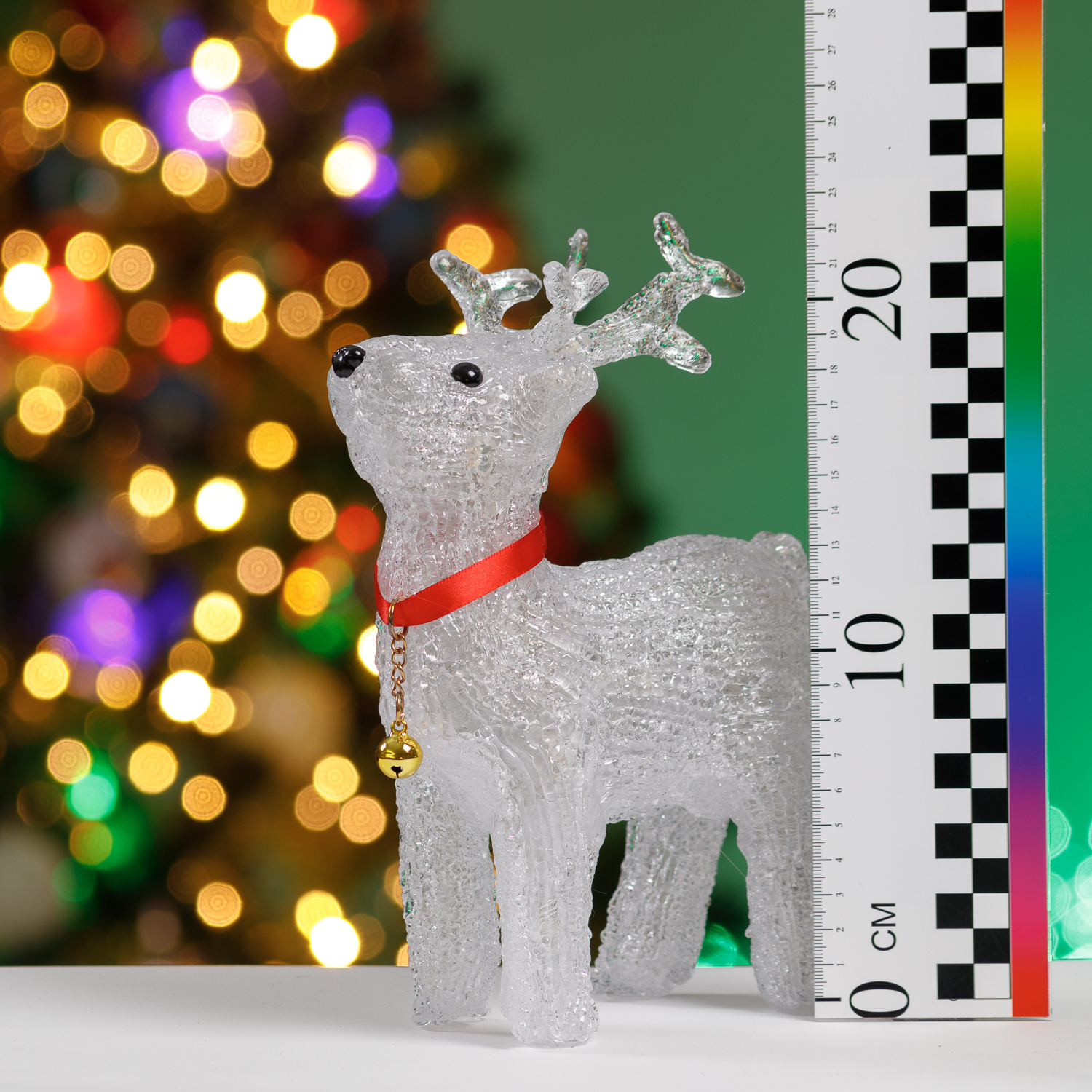 Фигура декоративная BABY STYLE Олень акрил LED холодный белый свет с режимами 23 см - фото 2
