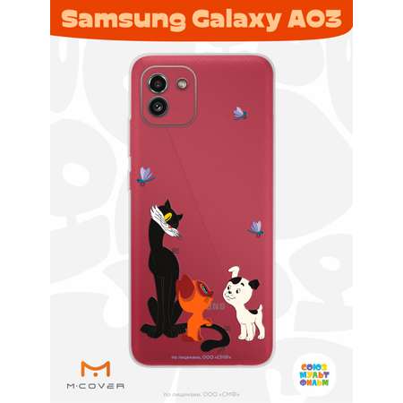 Силиконовый чехол Mcover для смартфона Samsung Galaxy A03 Союзмультфильм Под присмотром старшего