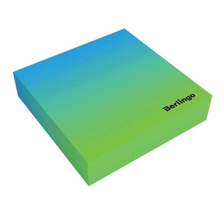 Блок для записи BERLINGO Radiance 85х85х2 см зелено-голубой 200 листов