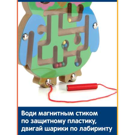 Деревянная игрушка Фабрика Фантазий Рамка-лабиринт Сова.