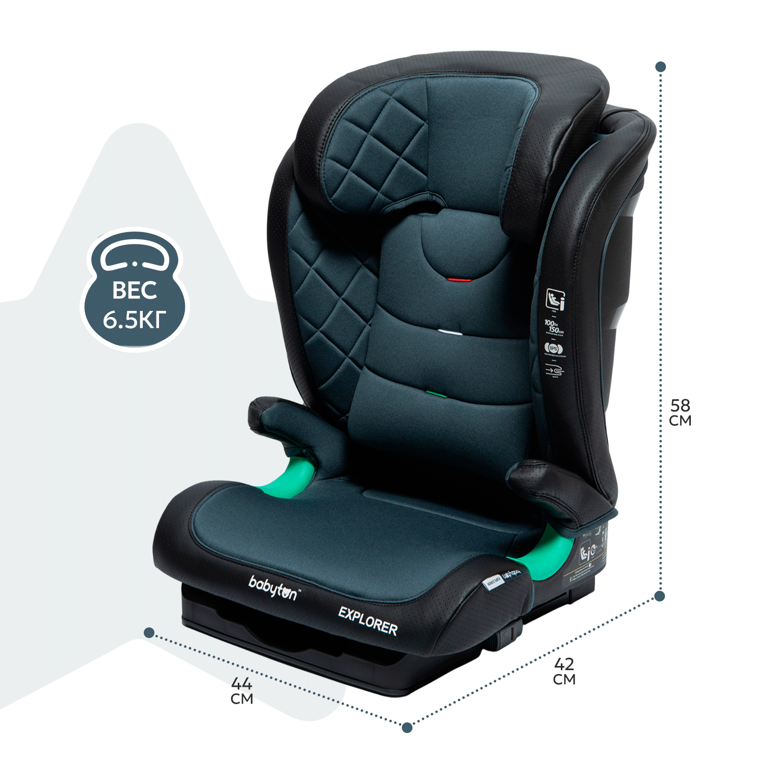 Автокресло Babyton Explorer Black Isofix 2/3 (15-36 кг) - фото 6