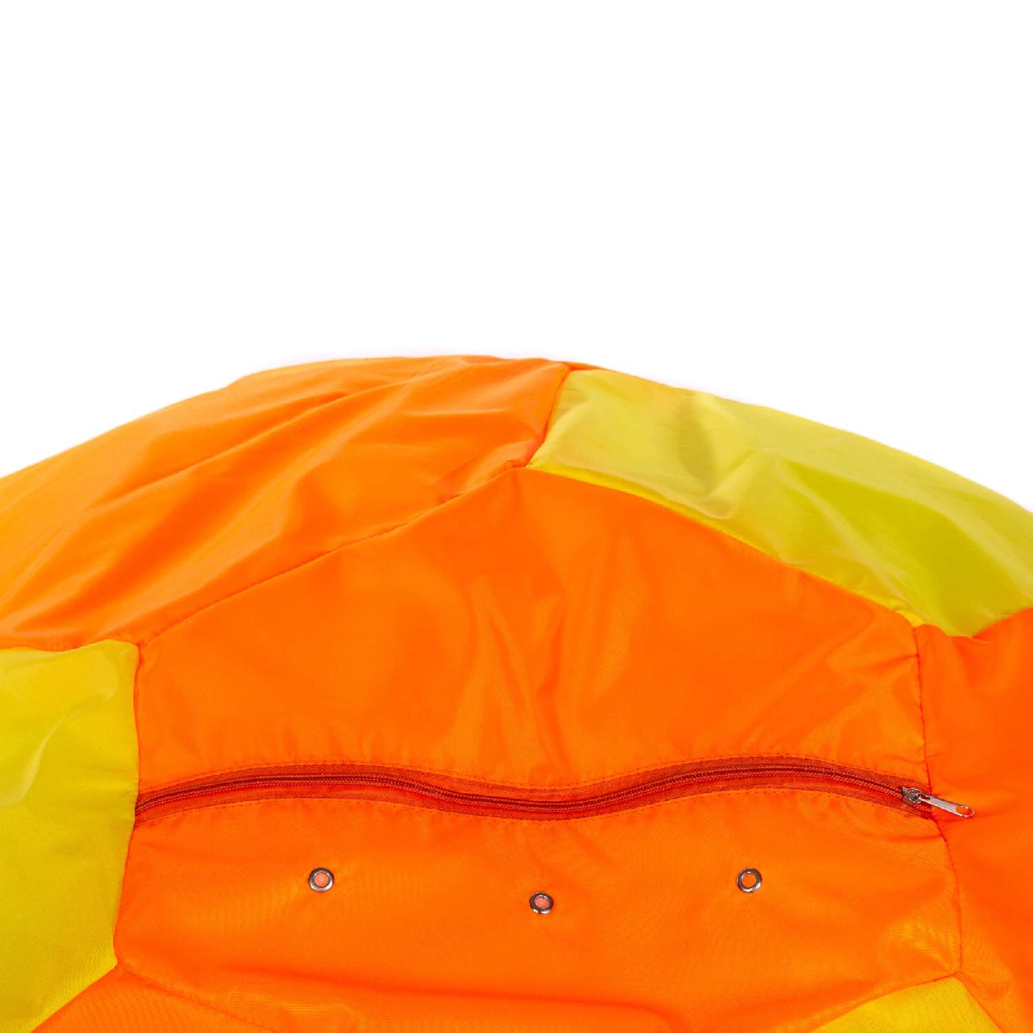 Кресло-мешок Пазитифчик Мяч 80х80см оранжево-желтый - фото 2
