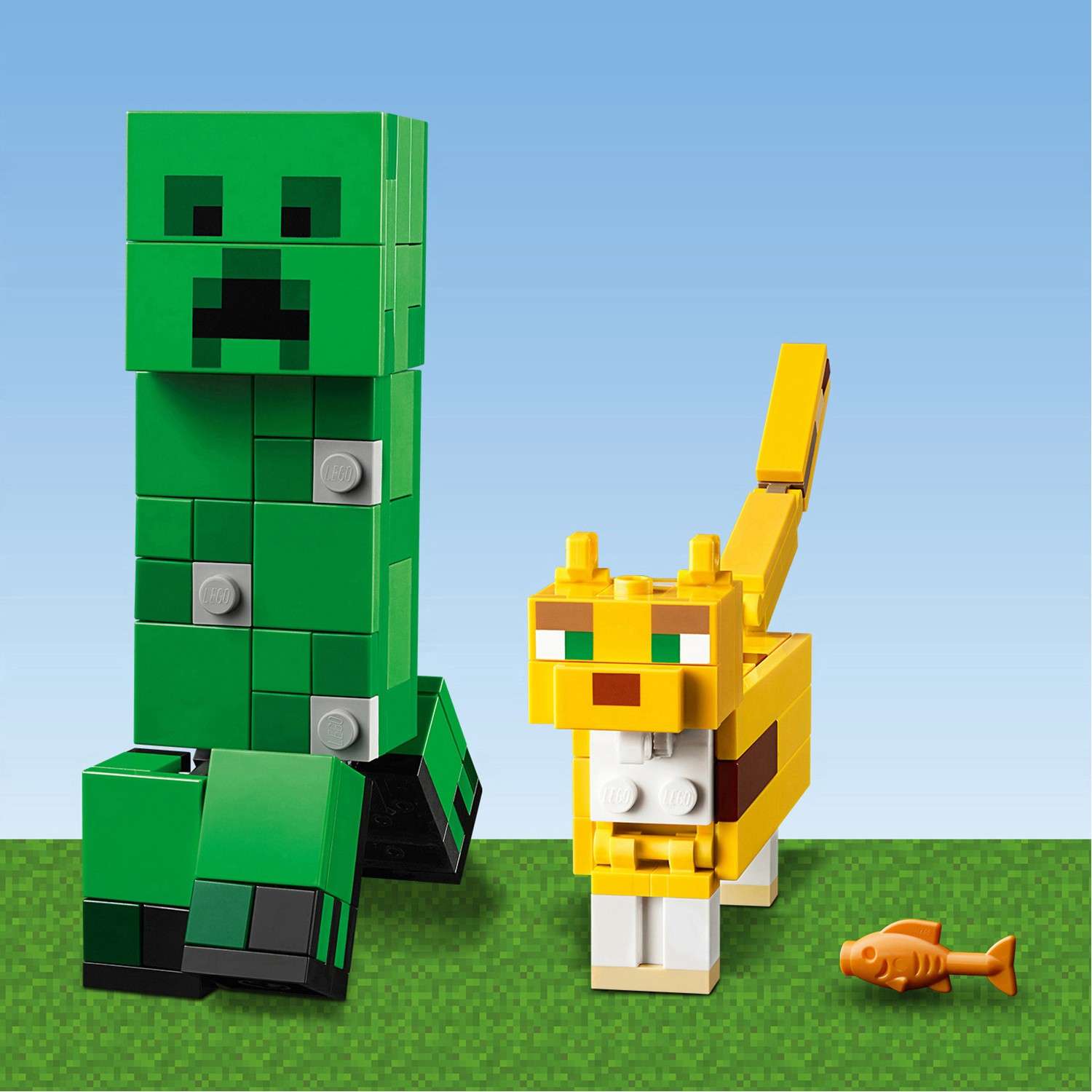 Конструктор LEGO Minecraft Крипер и Оцелот большой 21156 - фото 9